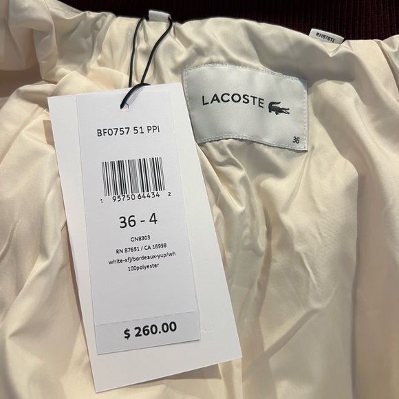 LACOSTE WOMEN'S CONTRAST ACCENT FLEECE SWEATSHIRT - Picture 6 of 10